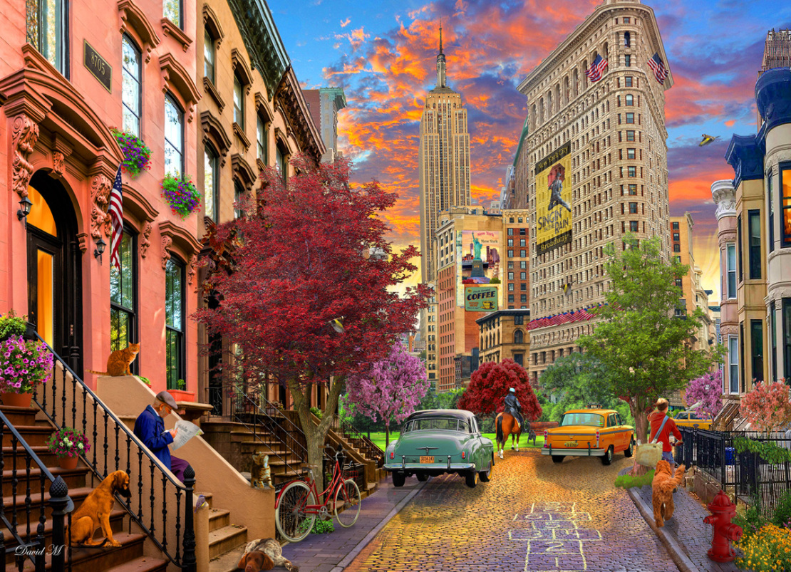 Hopscotch in New York - Scratch and Dent Nostalgic & Retro Jigsaw Puzzle