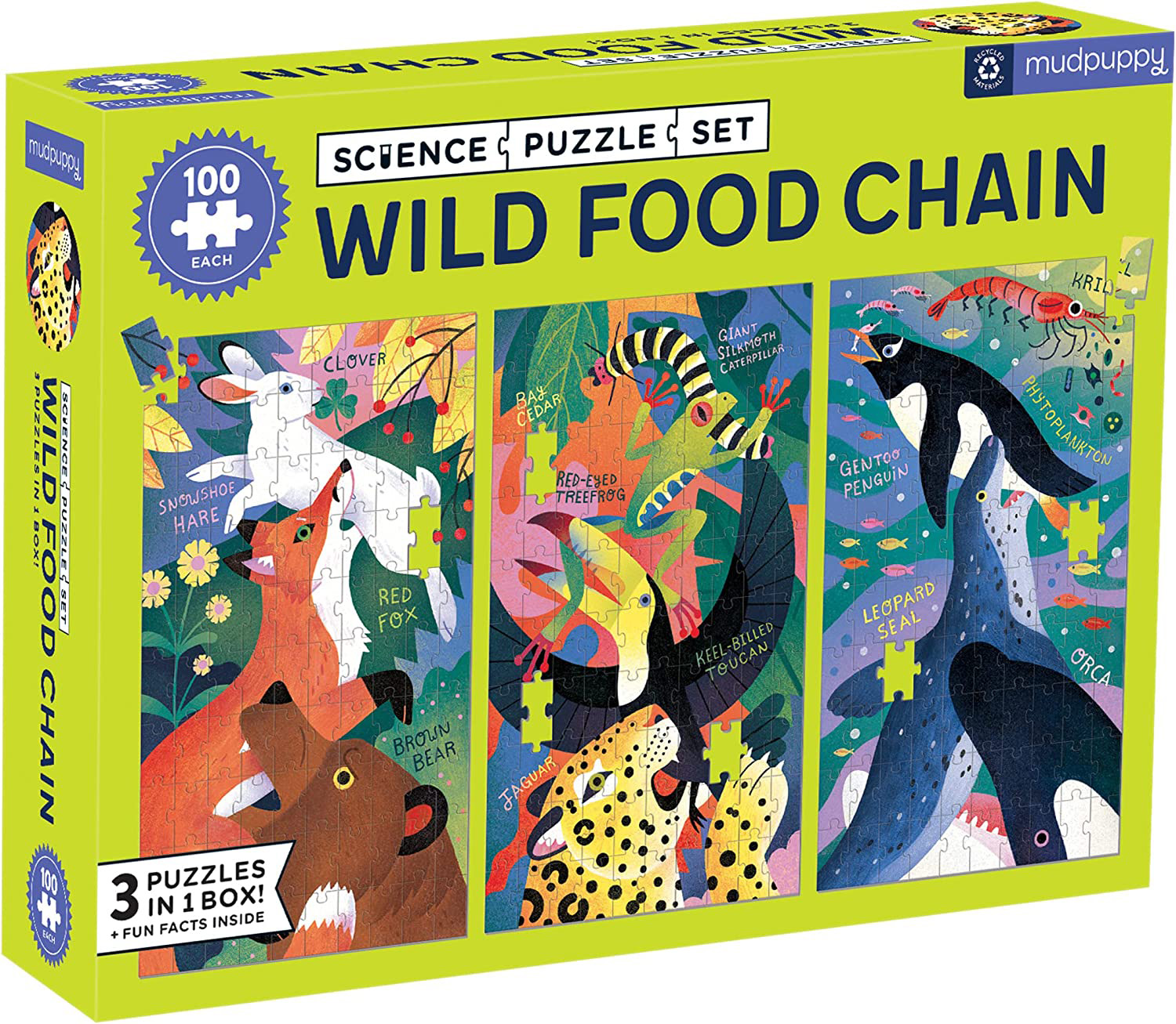 Wild Food Chain Science Multipack, 100 Pieces, Mudpuppy | Puzzle Warehouse