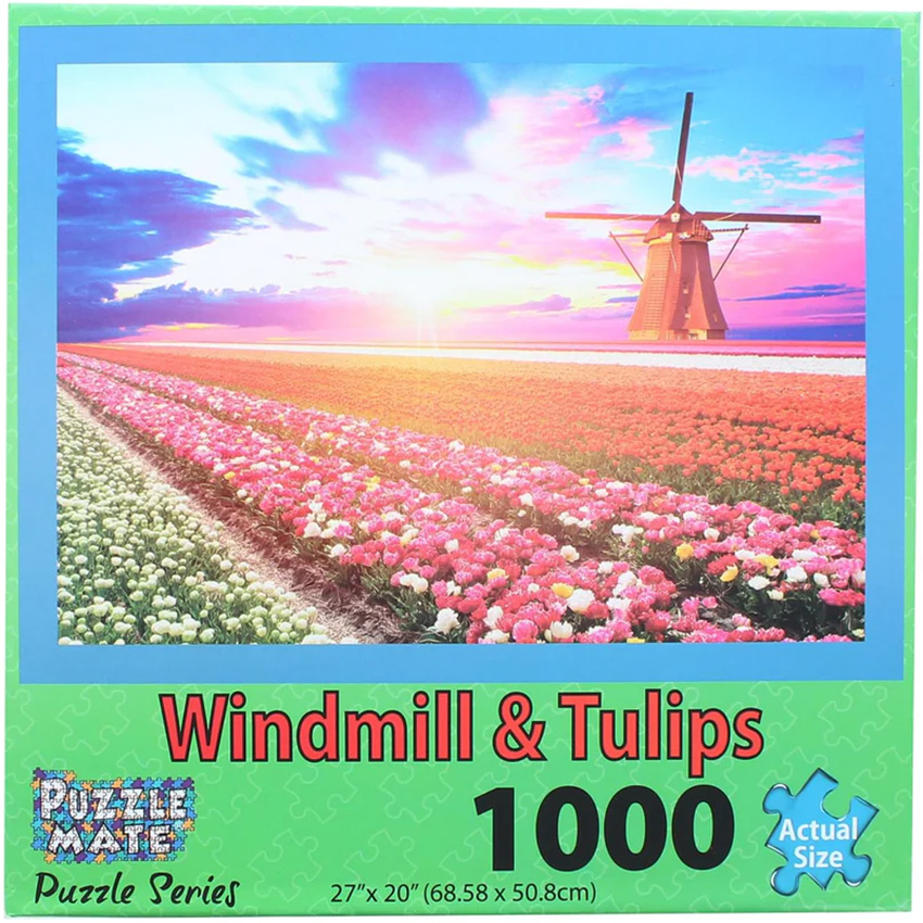 Windmill & Tulips Farm Jigsaw Puzzle