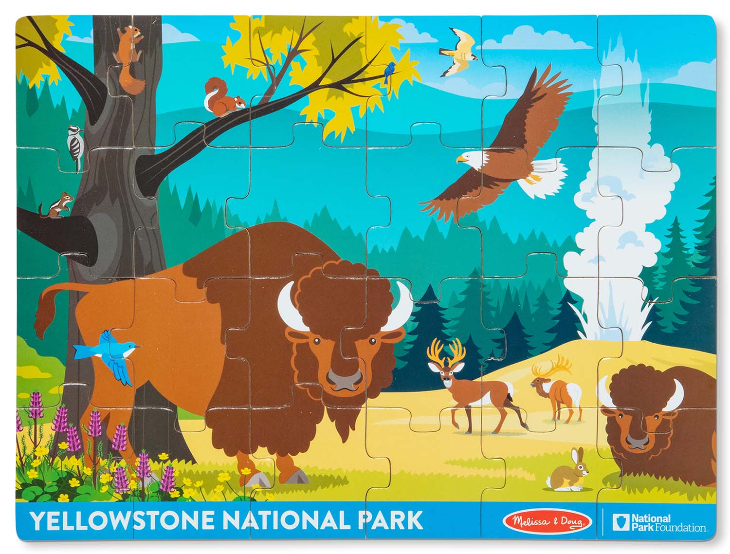 Yellowstone Jigsaw Puzzle Animals Wooden Jigsaw Puzzle
