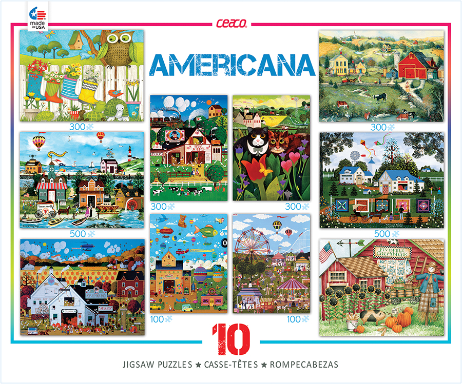 Americana 10-in-1 Multi-Pack - Scratch and Dent Americana Jigsaw Puzzle