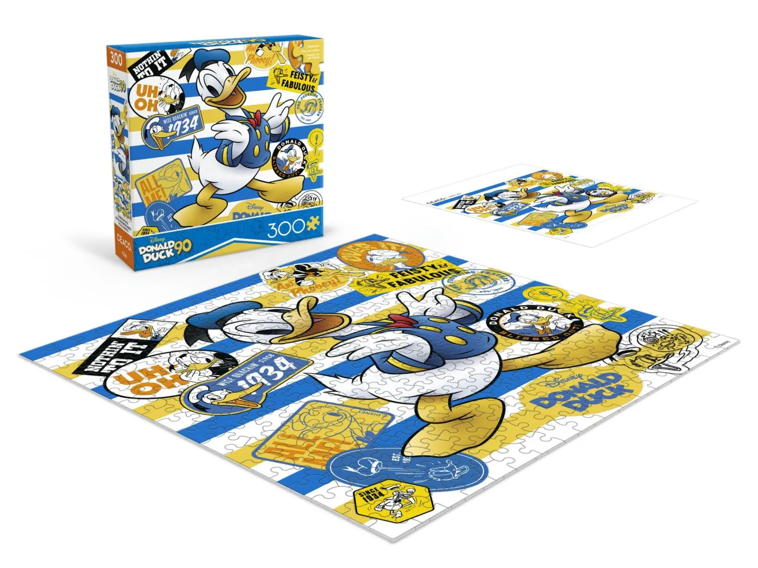 Donald Duck 90th Collage - 300 Piece Jigsaw Puzzle by Ceaco