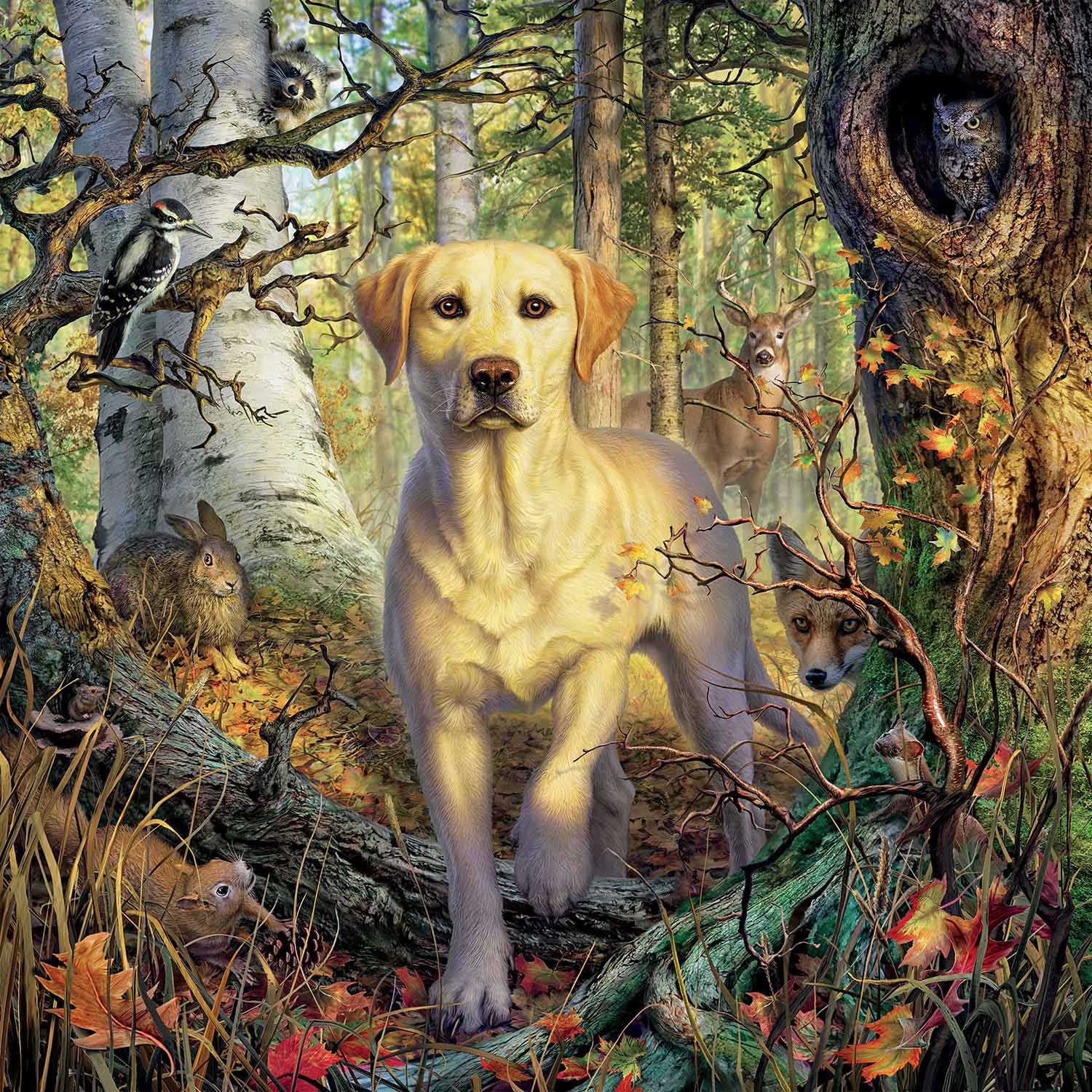 Yellow Lab Dogs Jigsaw Puzzle