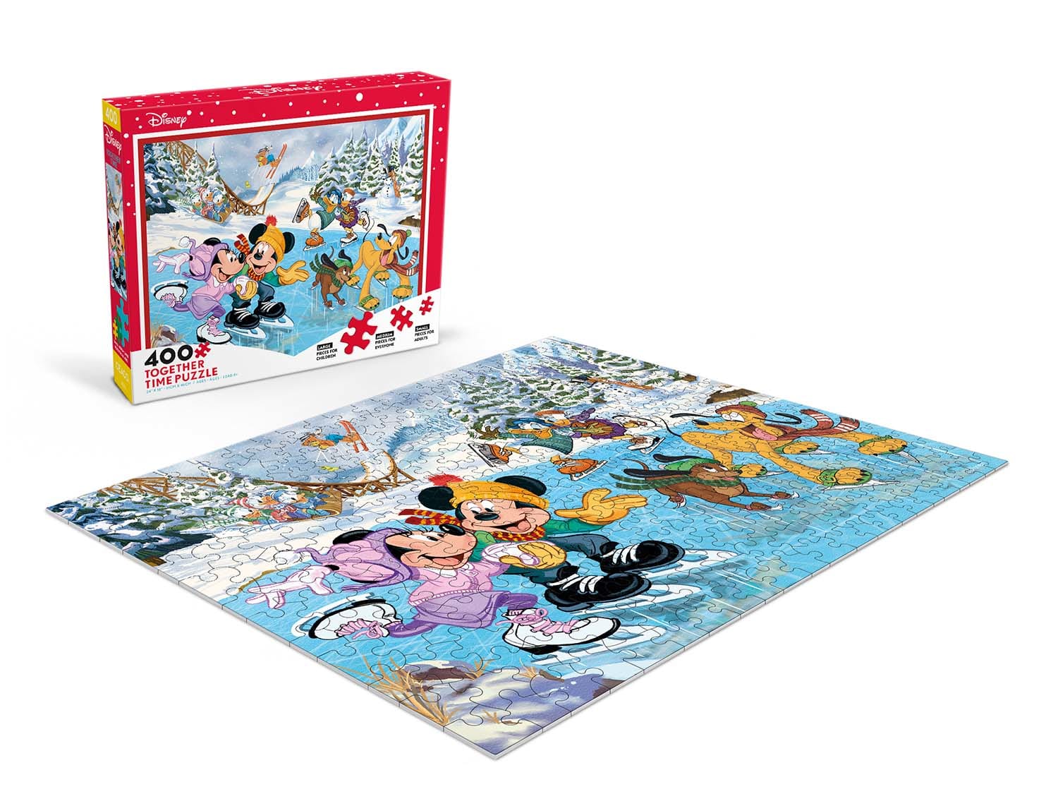 Mickey & Minnie Skating - 400 Piece Jigsaw Puzzle by Ceaco
