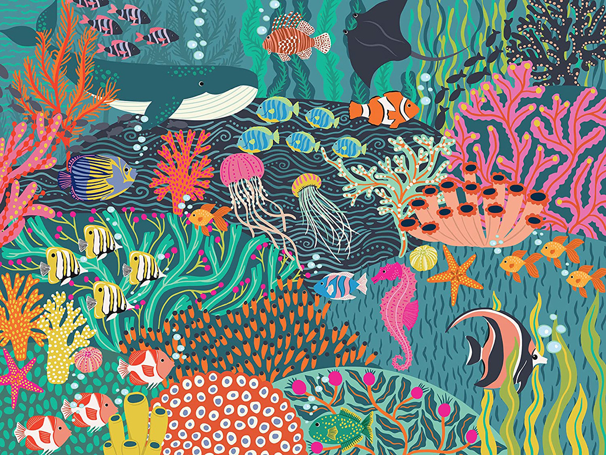 Wild Whimsy - Ocean Bright - Scratch and Dent Sea Life Jigsaw Puzzle