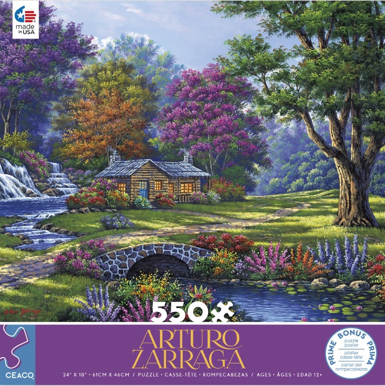 Arturo Zarraga - Light Between The Trees - Scratch and Dent Lakes & Rivers Jigsaw Puzzle