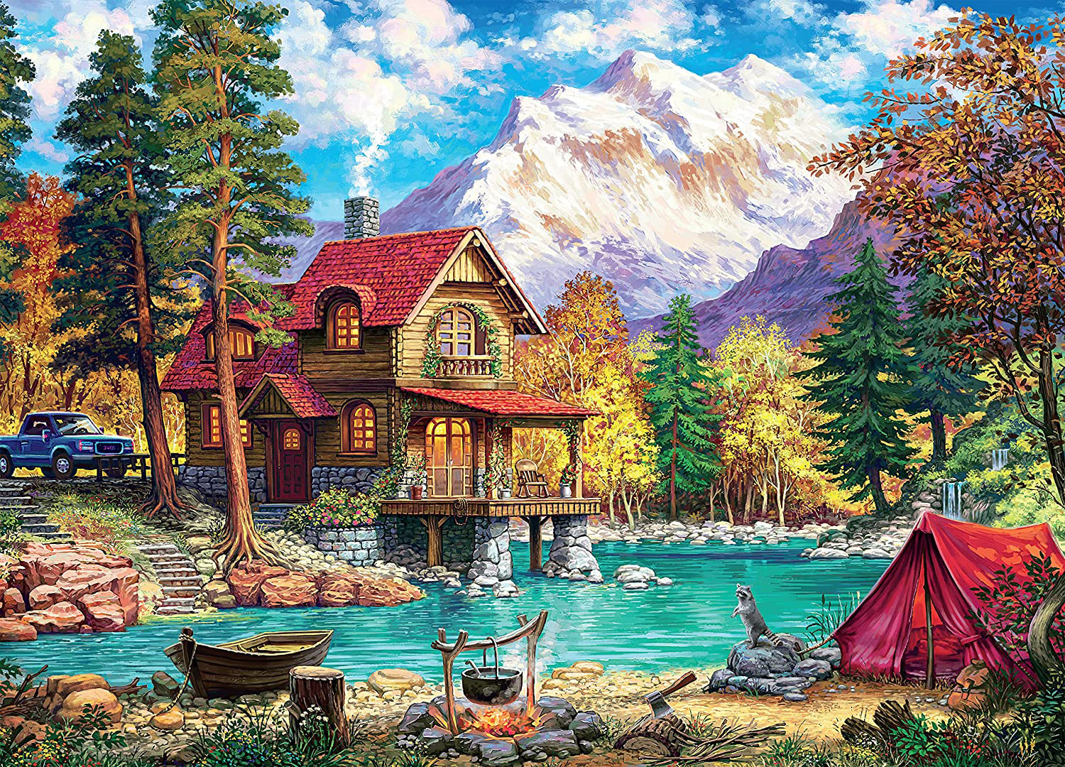 House in Forest Mountain Jigsaw Puzzle
