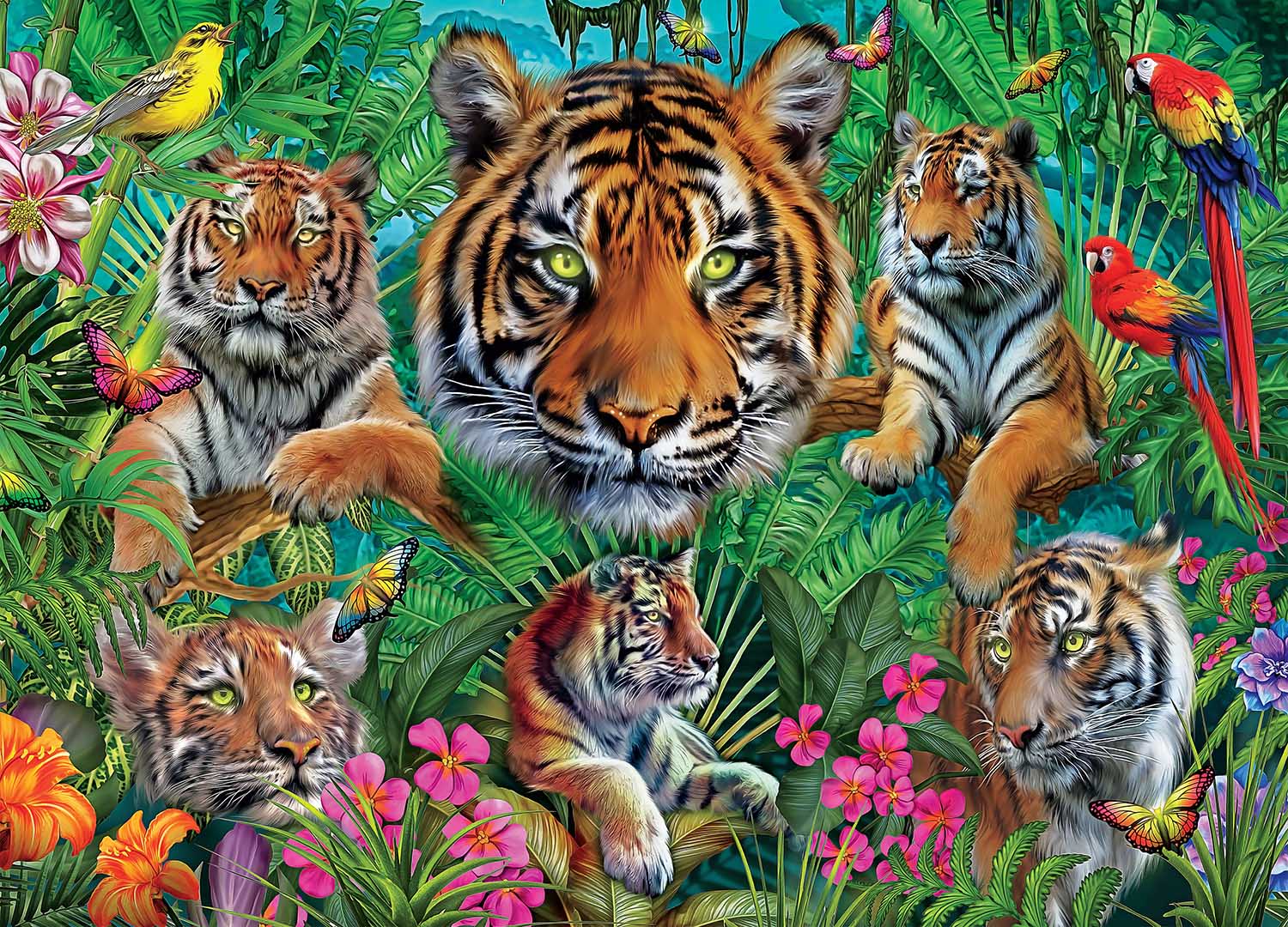Tiger Jungle Big Cats Jigsaw Puzzle