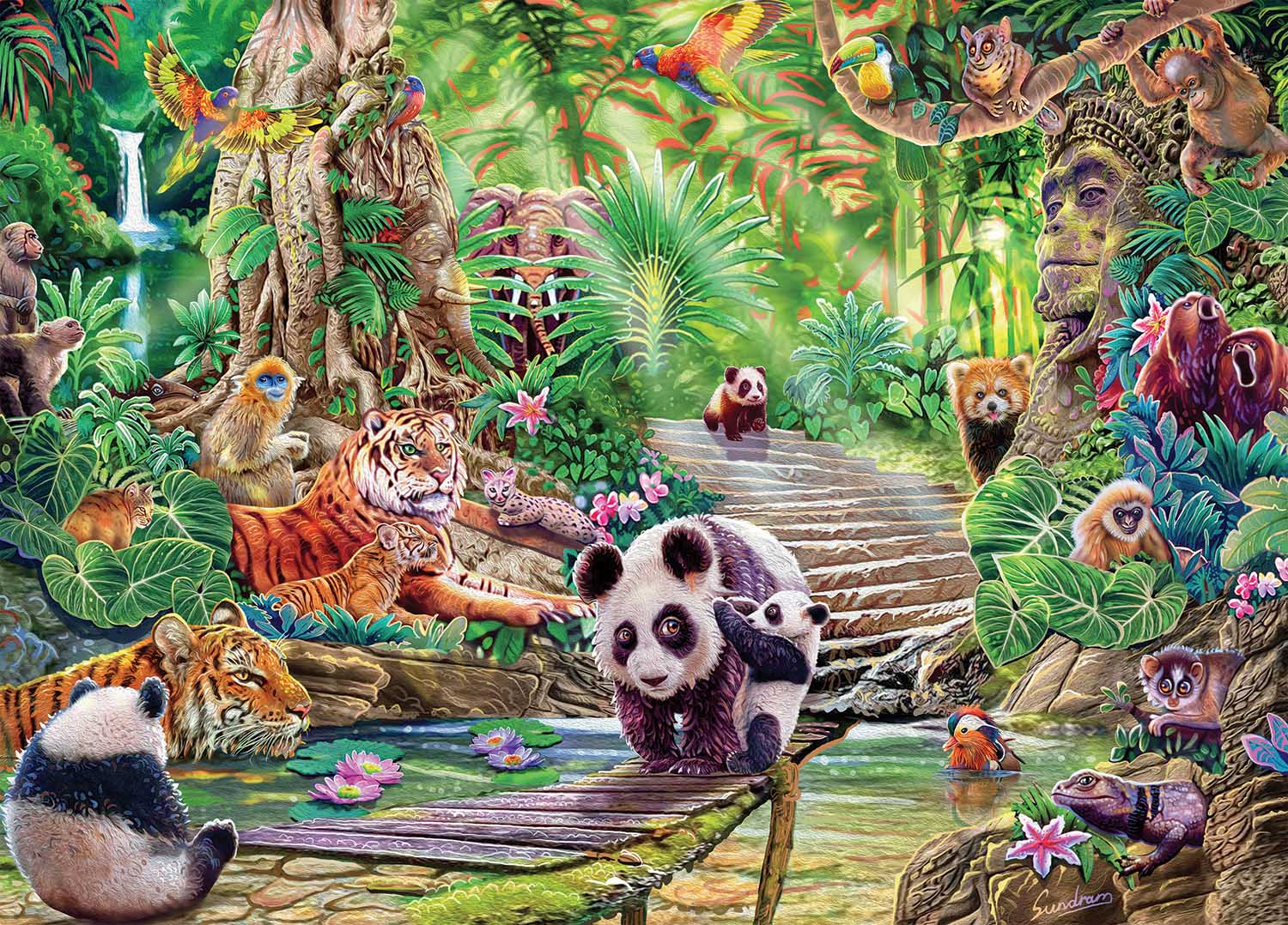 Asian Wildlife Jungle Animals Jigsaw Puzzle