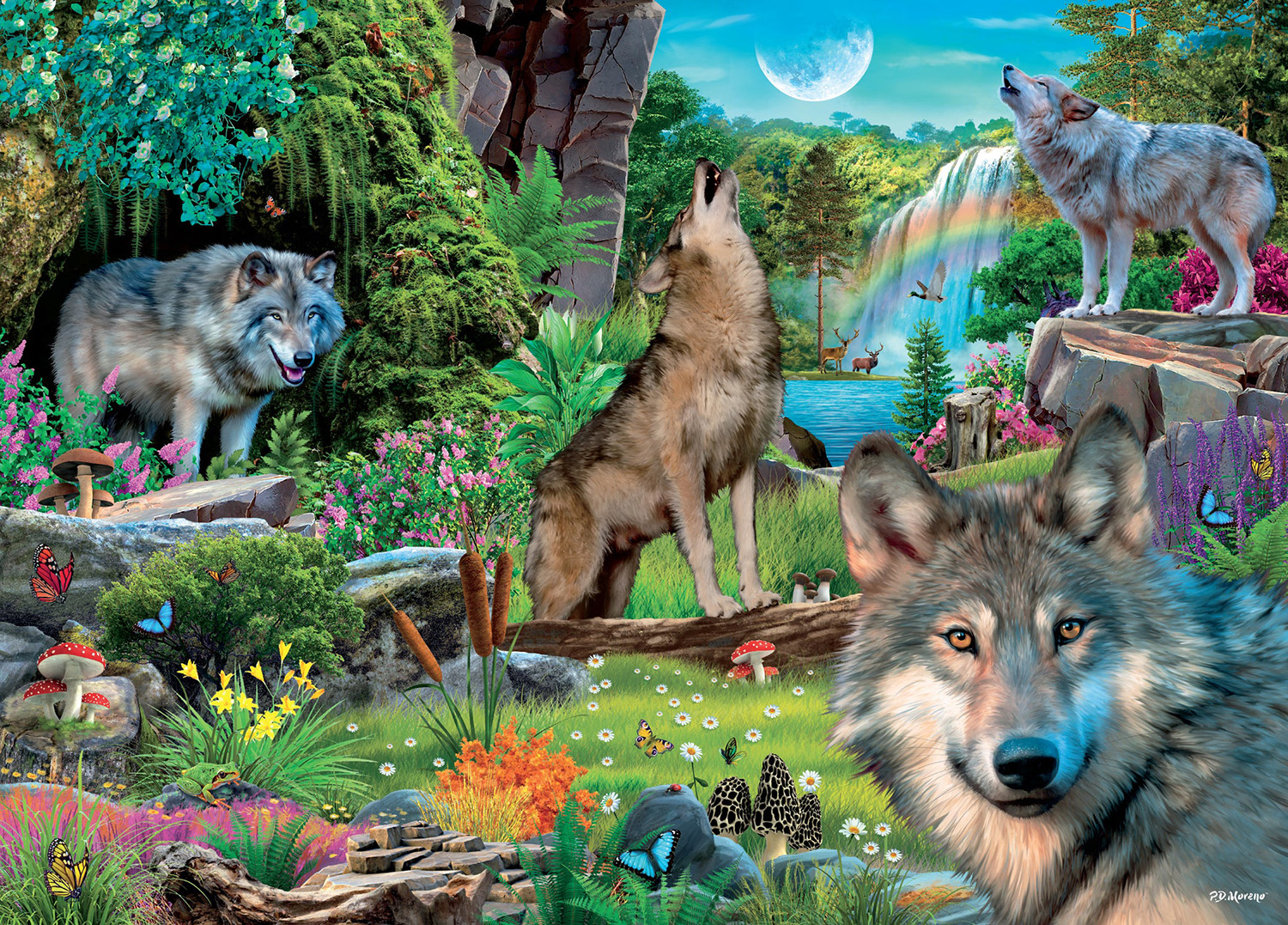 Wolves in Nature Wolf Jigsaw Puzzle