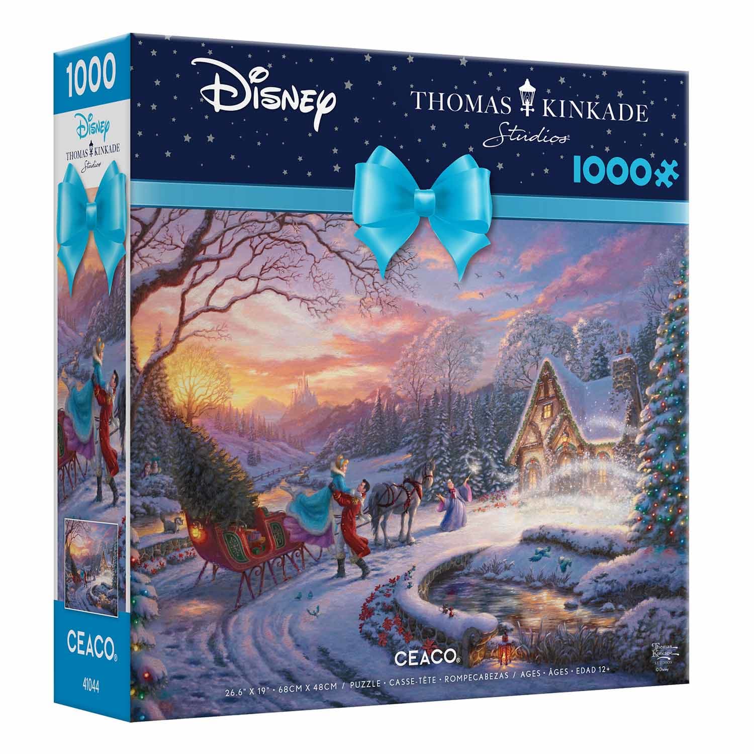 Cinderella Bringing Home the Tree Thomas Kinkade Holiday Winter