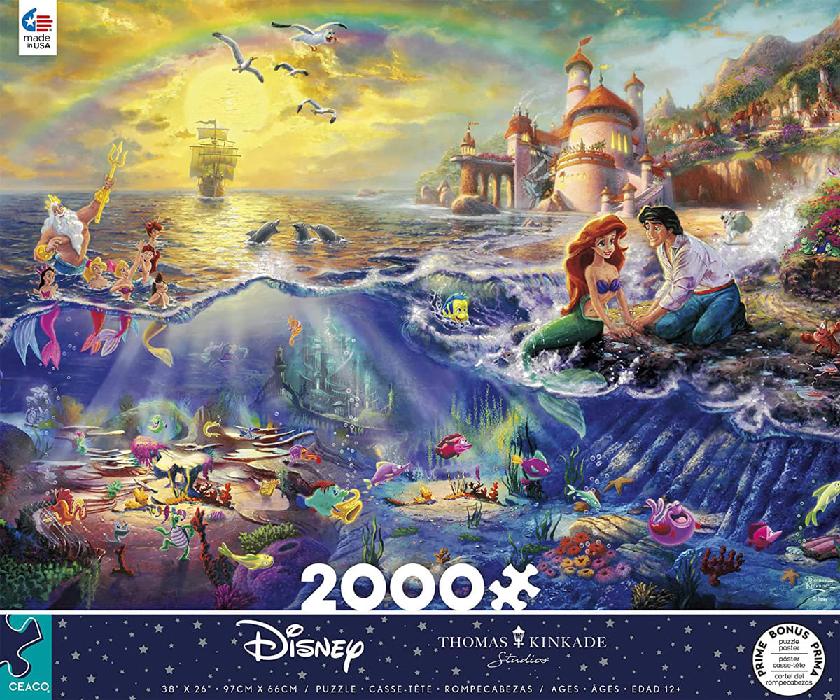 パズル　アリエル　リトルマーメイド　2000ピース　thomas kinkade Disney's The Little Mermaid Thomas Kinkade Studios 2000