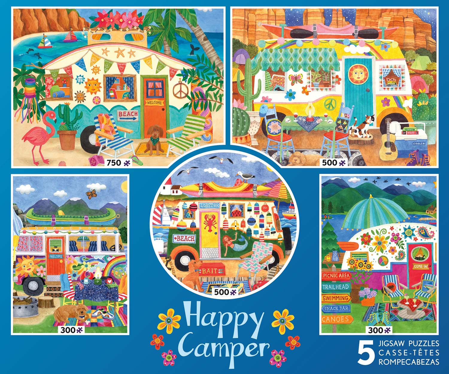 Happy Camper - 5 In 1 Travel Jigsaw Puzzle