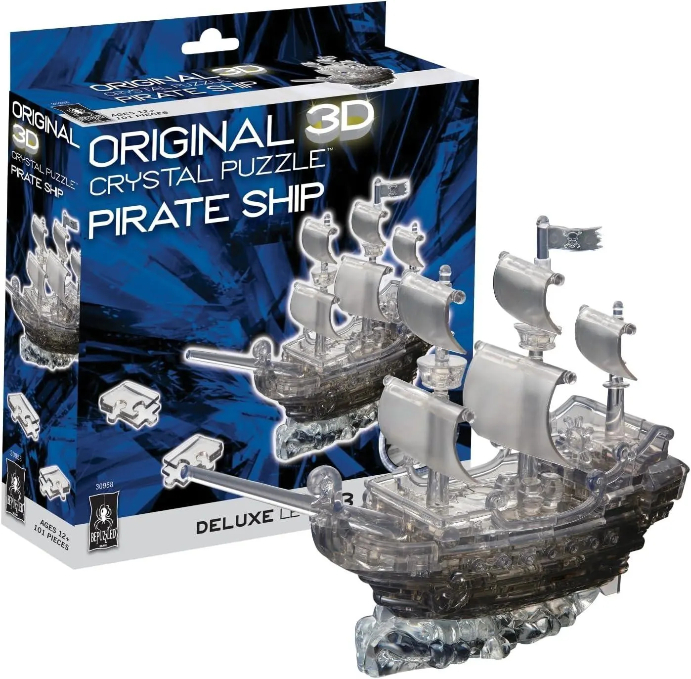 Pirate Ship 3D Crystal Puzzle - 101 Piece Jigsaw Puzzle by