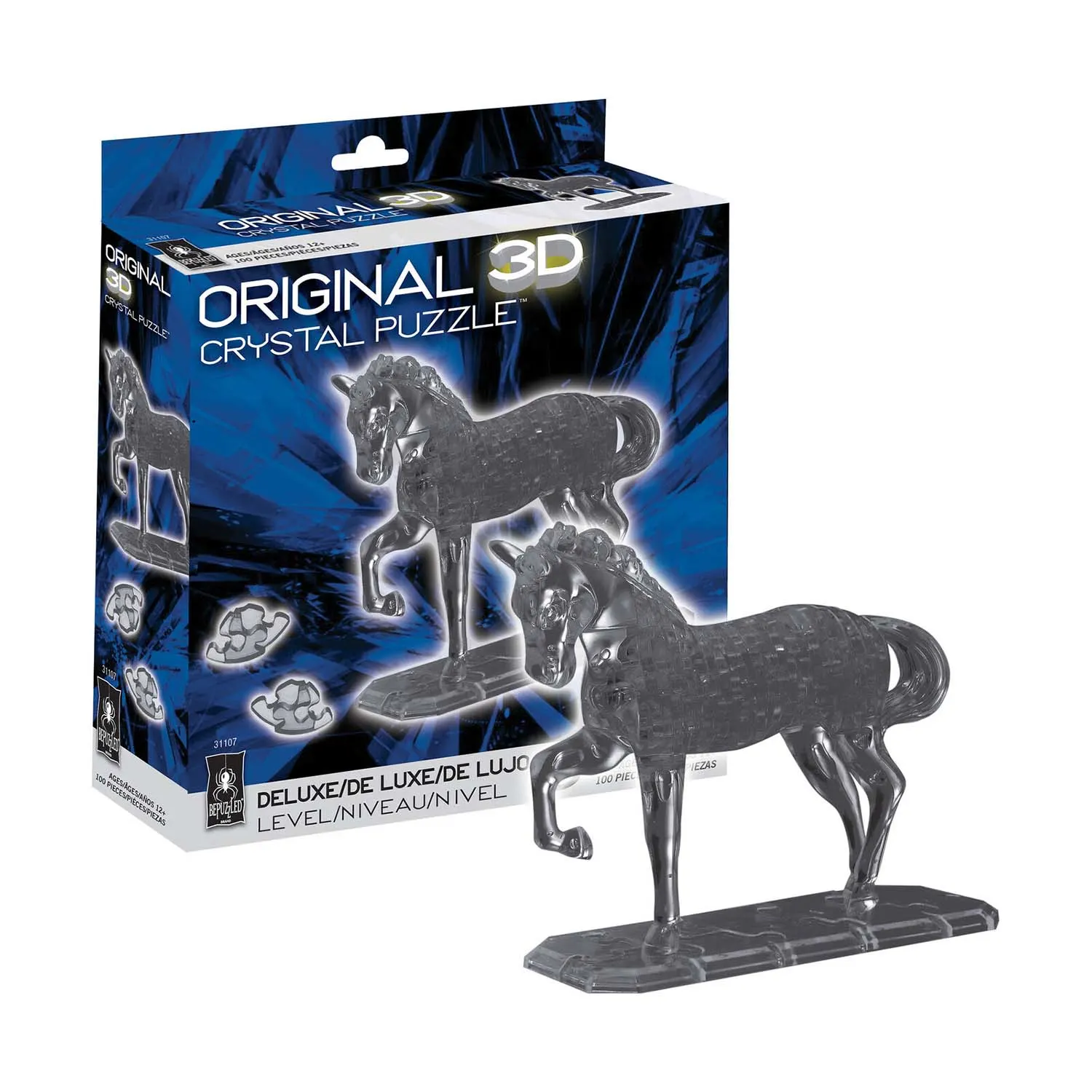 Black Horse Deluxe 3D Crystal Puzzle Horse