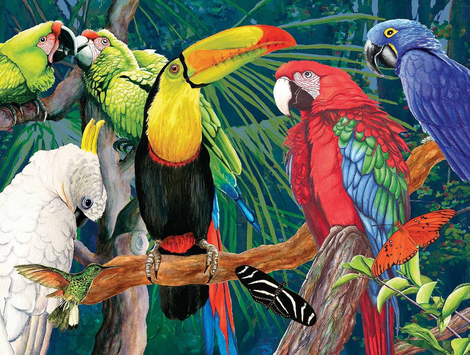 Birds in Paradise, 550 Pieces, Karmin International | Puzzle Warehouse