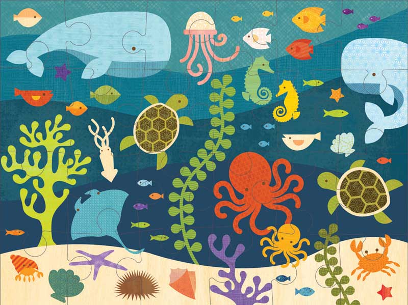 Hello, World! - Ocean Life Sea Life Children's Puzzles By MasterPieces