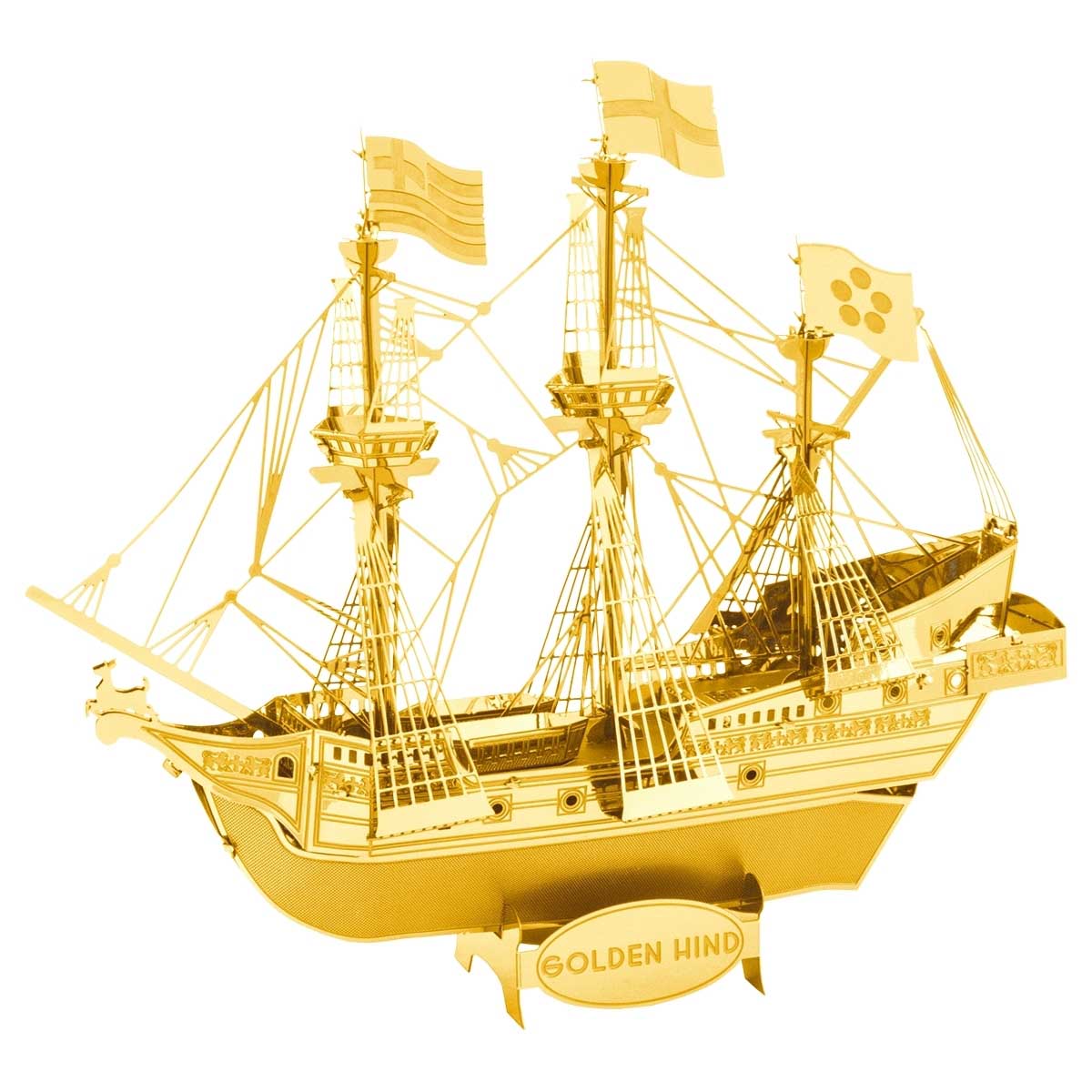 Gold Golden Hind ship Boat 3D Puzzle