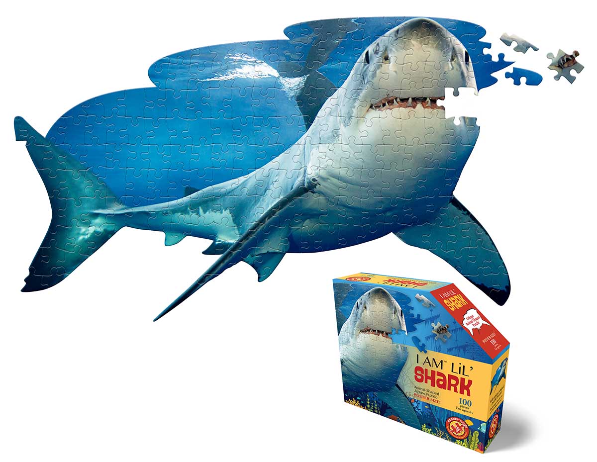 Madd Capp Jr Puzzle - I AM Lil' Shark - Scratch and Dent Sea Life Shaped Puzzle
