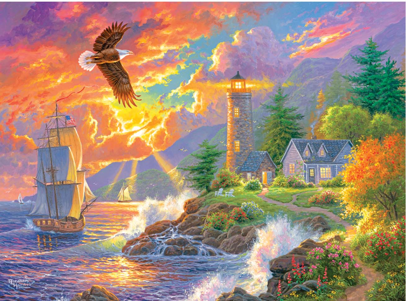 Guided Way Home Lighthouse Jigsaw Puzzle