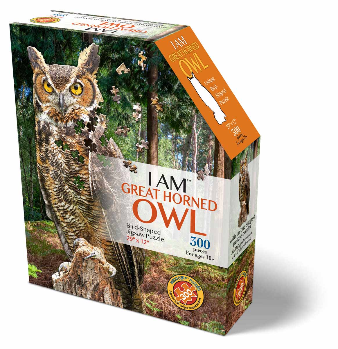 I AM GREAT HORNED OWL Birds Shaped Puzzle
