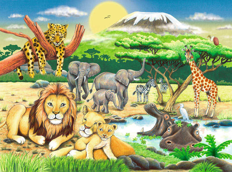 African Animals - Scratch and Dent Jungle Animals Jigsaw Puzzle