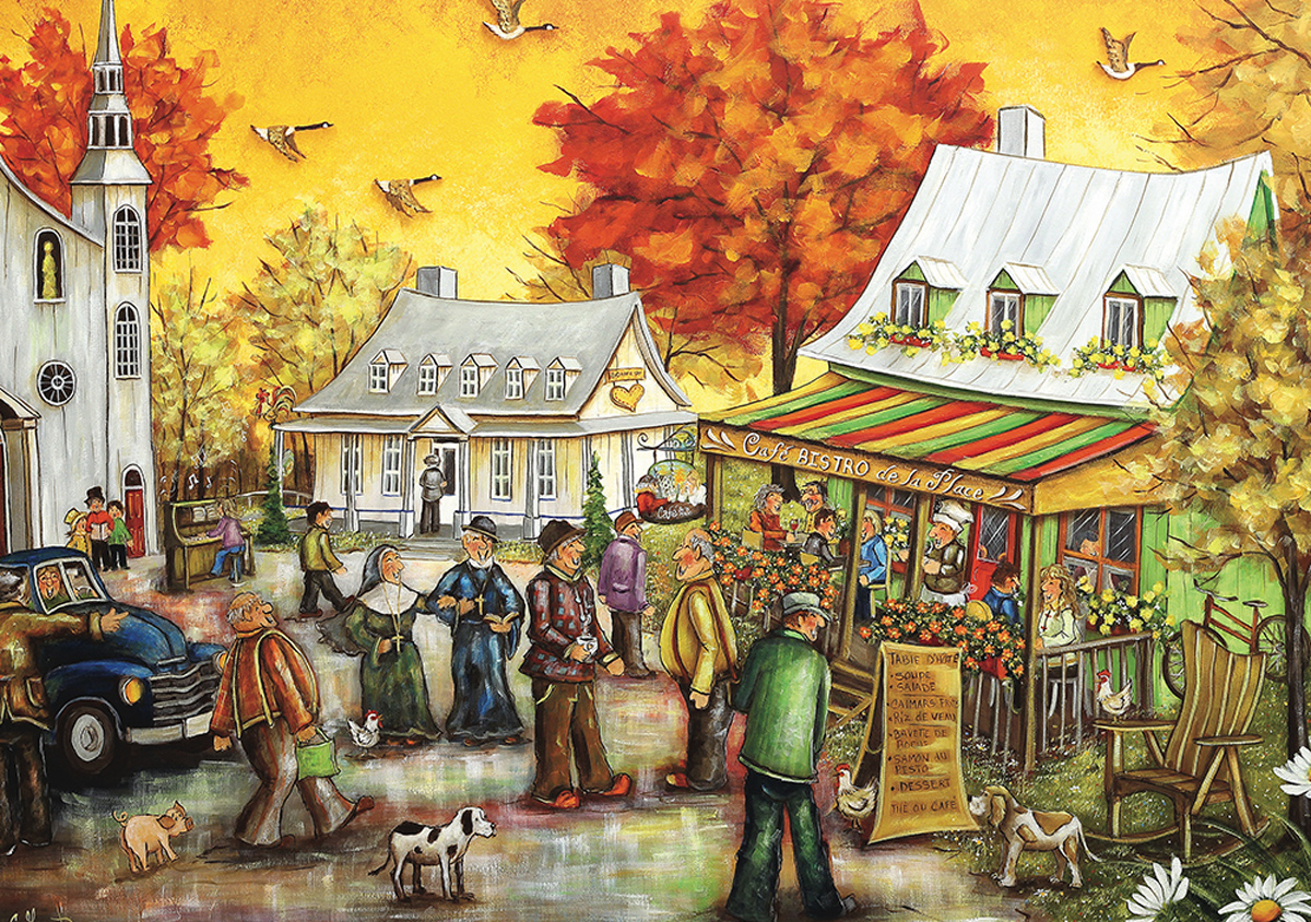 Cafe Bistro Fall Jigsaw Puzzle