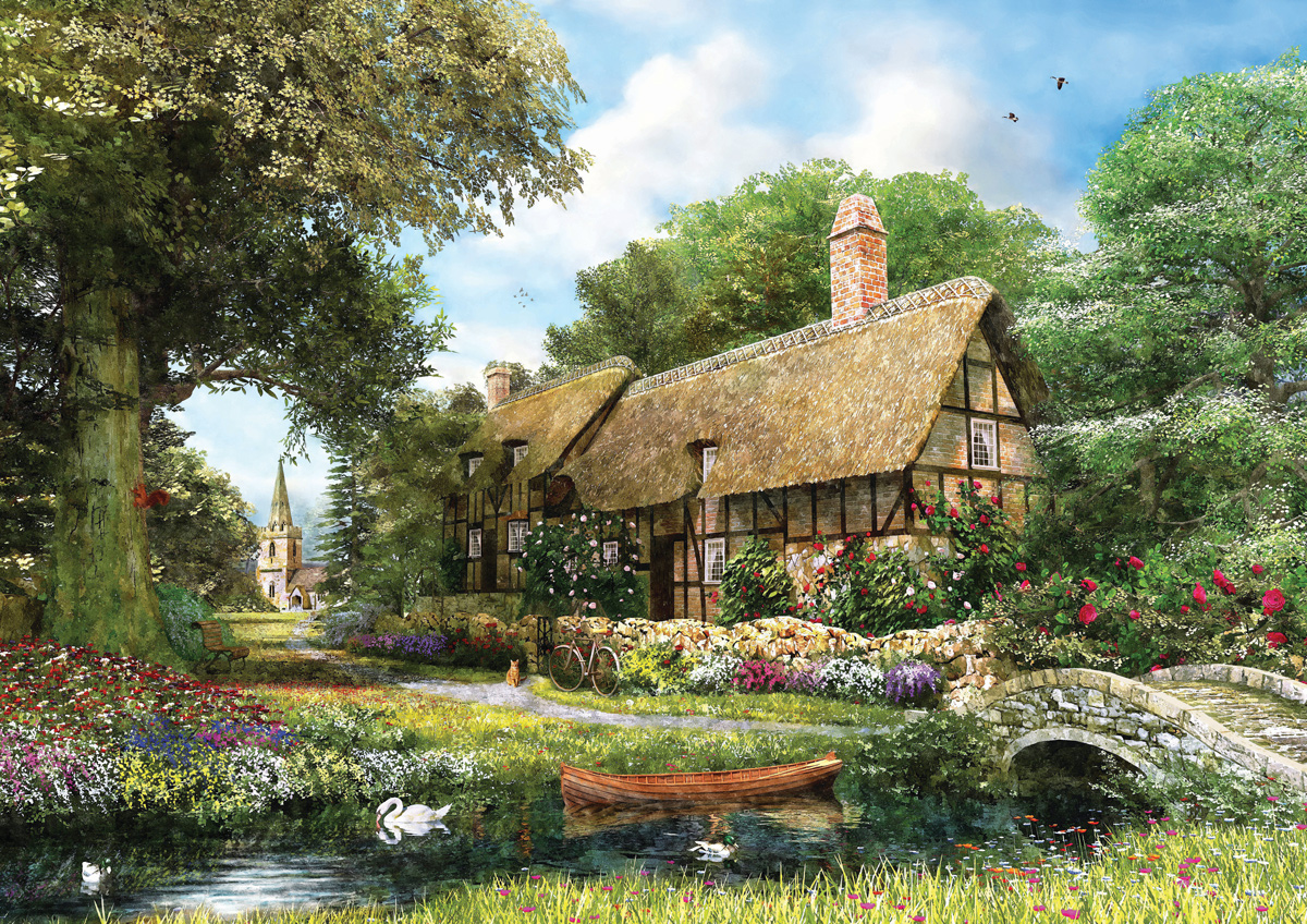 Summer Country Cottage Summer Jigsaw Puzzle