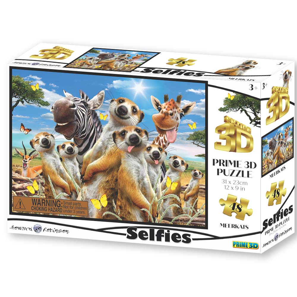 Meerkat Selfie, 48 Pieces, Prime 3d Ltd | Puzzle Warehouse