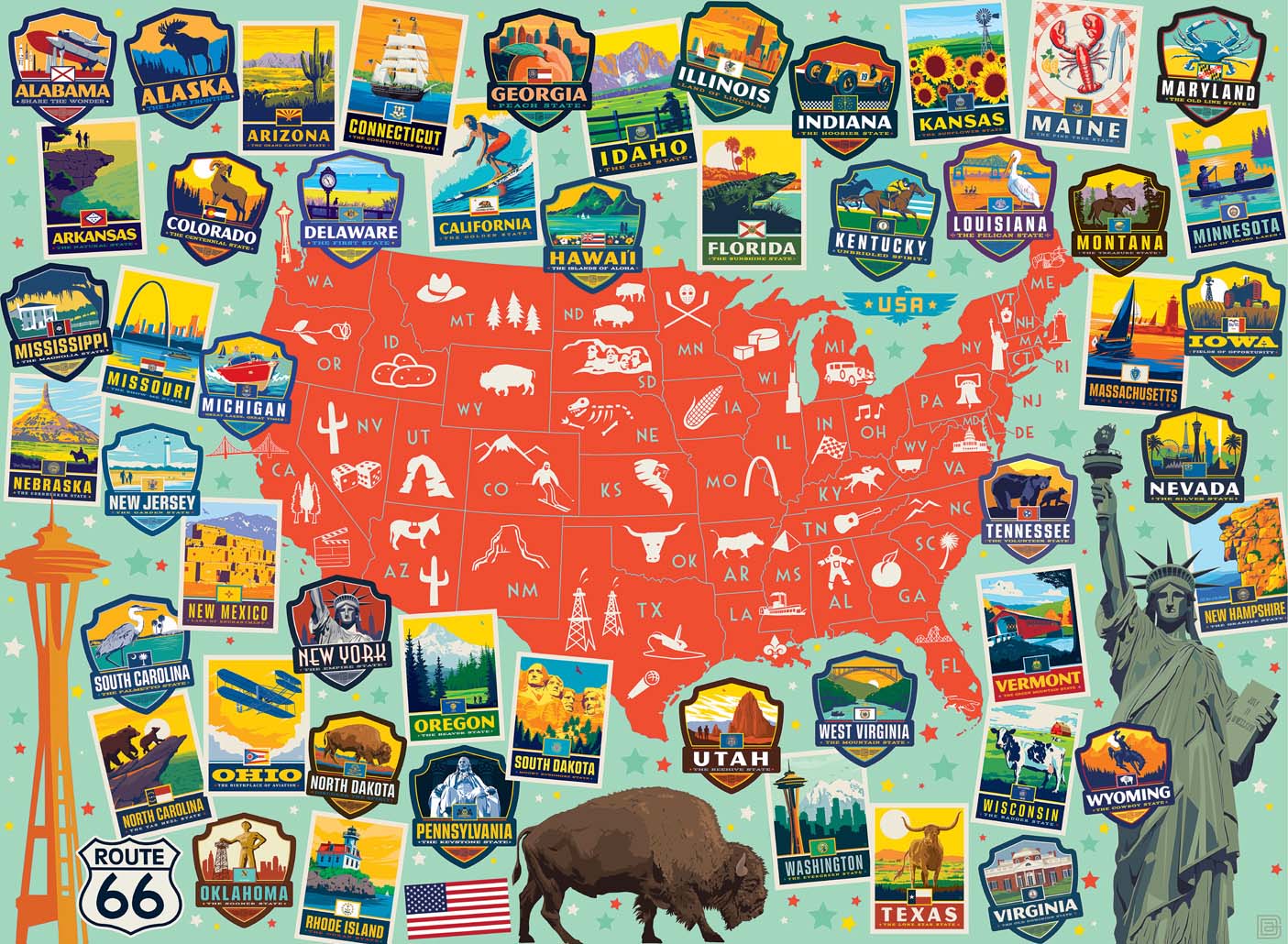 USA Travel Posters Travel Jigsaw Puzzle