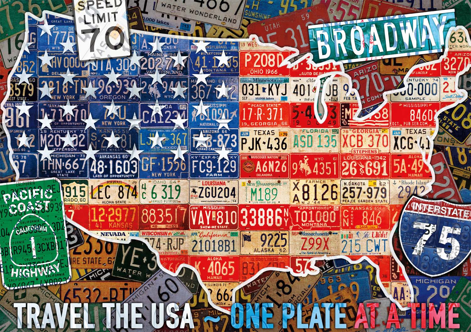 Travel the USA Patriotic Jigsaw Puzzle