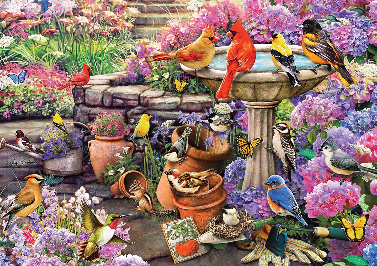 The Gang's All Here Flower & Garden Large Piece By Buffalo Games