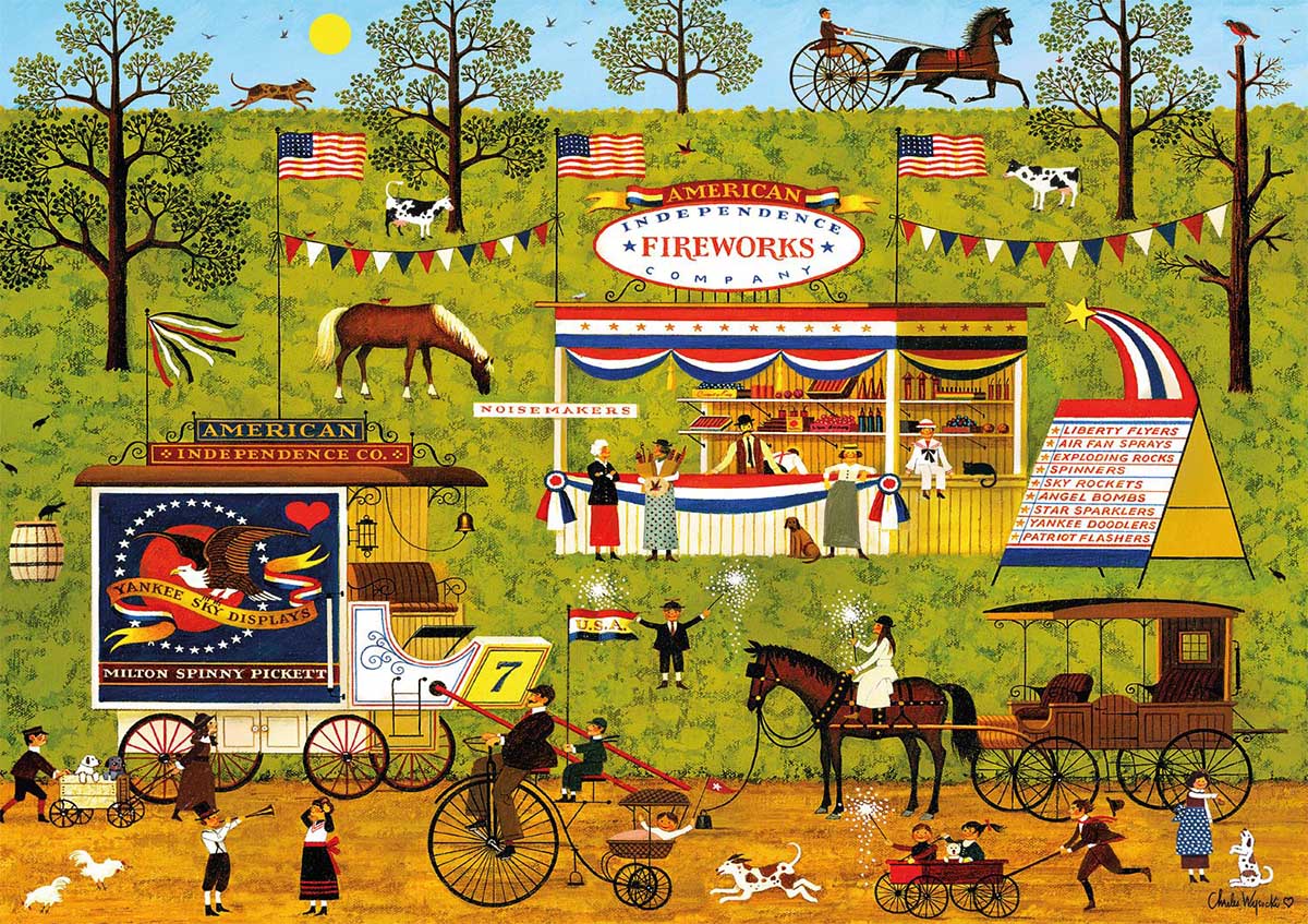 Bang, Boom, Bam & Pow Fourth of July Jigsaw Puzzle