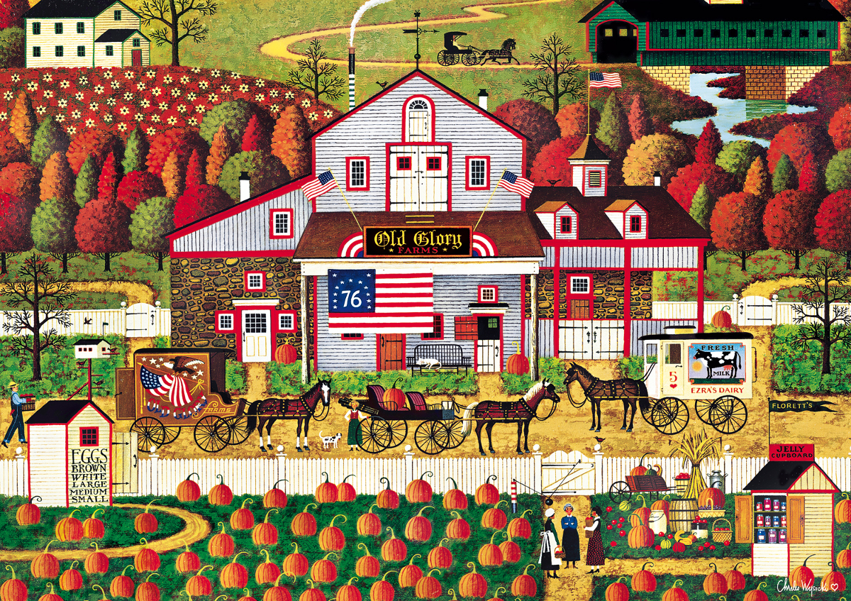 Chattanooga Folk Art Jigsaw Puzzle By Dowdle Folk Art