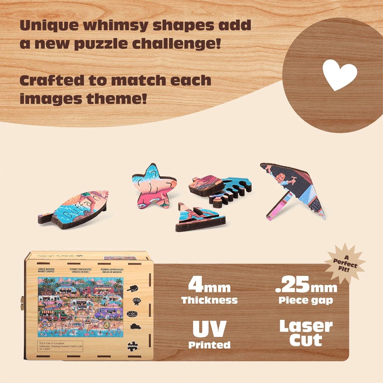 Wood Puzzle: Hawaiian Food Truck Festival - Whimsy Pieces, 250 Pieces ...