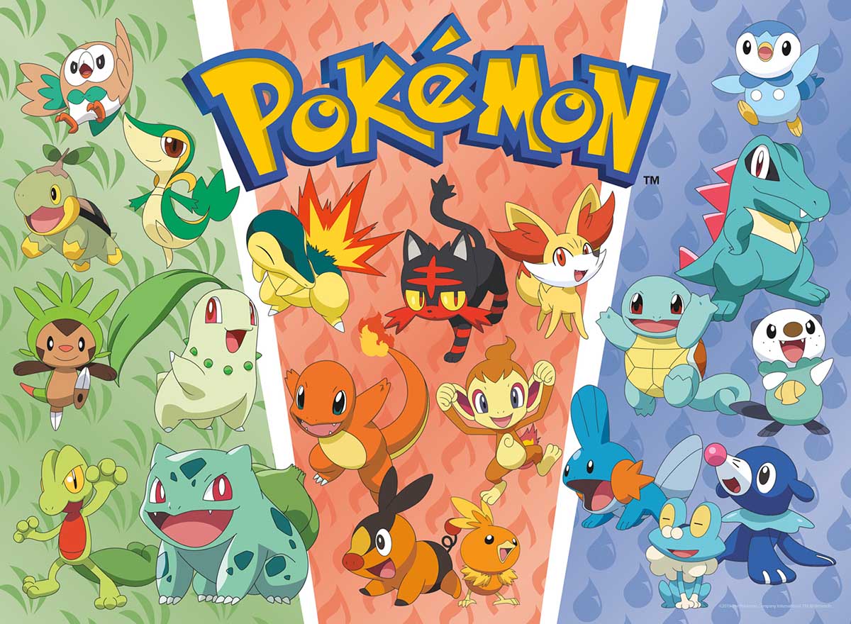 Pokemon - Partners: Grass, Fire & Water Pokemon Jigsaw Puzzle