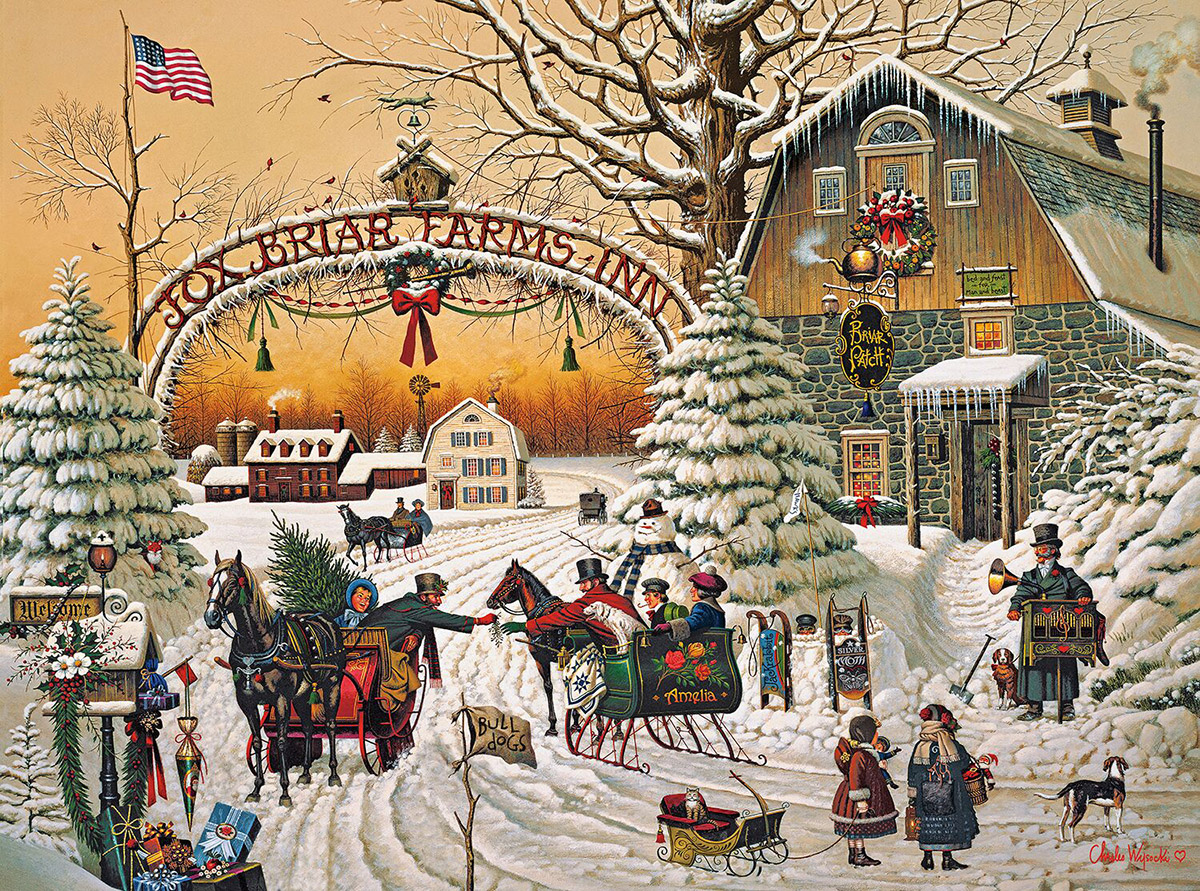 A Christmas Greeting Nostalgic & Retro Jigsaw Puzzle