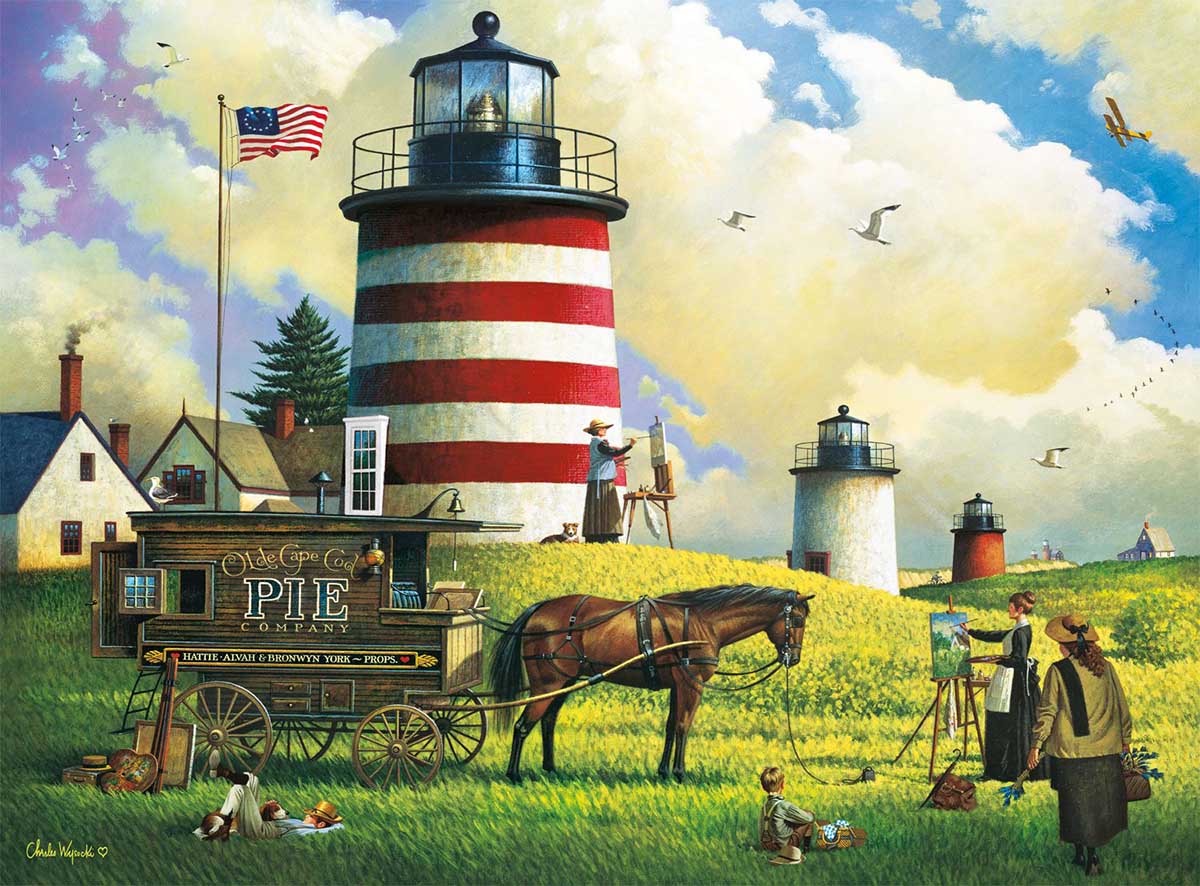 The Three Sisters Lighthouse Jigsaw Puzzle