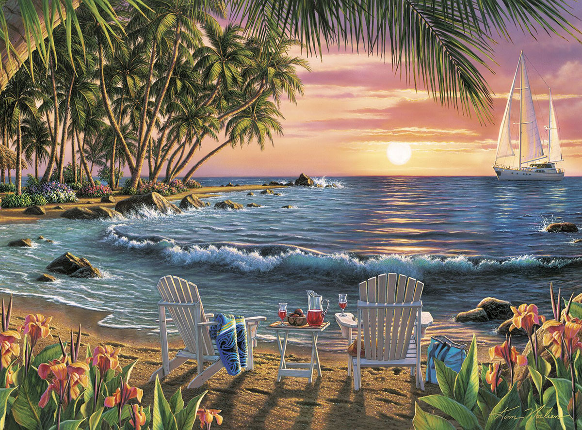 Summertime - Scratch and Dent Sunrise & Sunset Jigsaw Puzzle