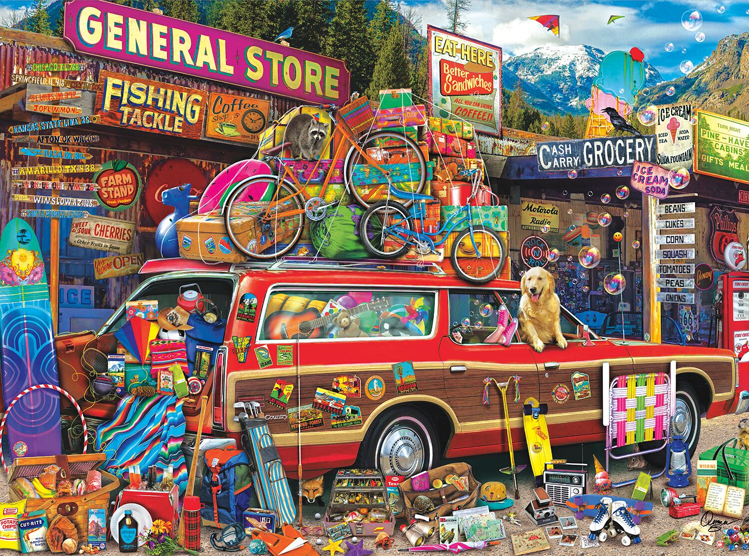 Family Vacation - Scratch and Dent Nostalgic & Retro Jigsaw Puzzle