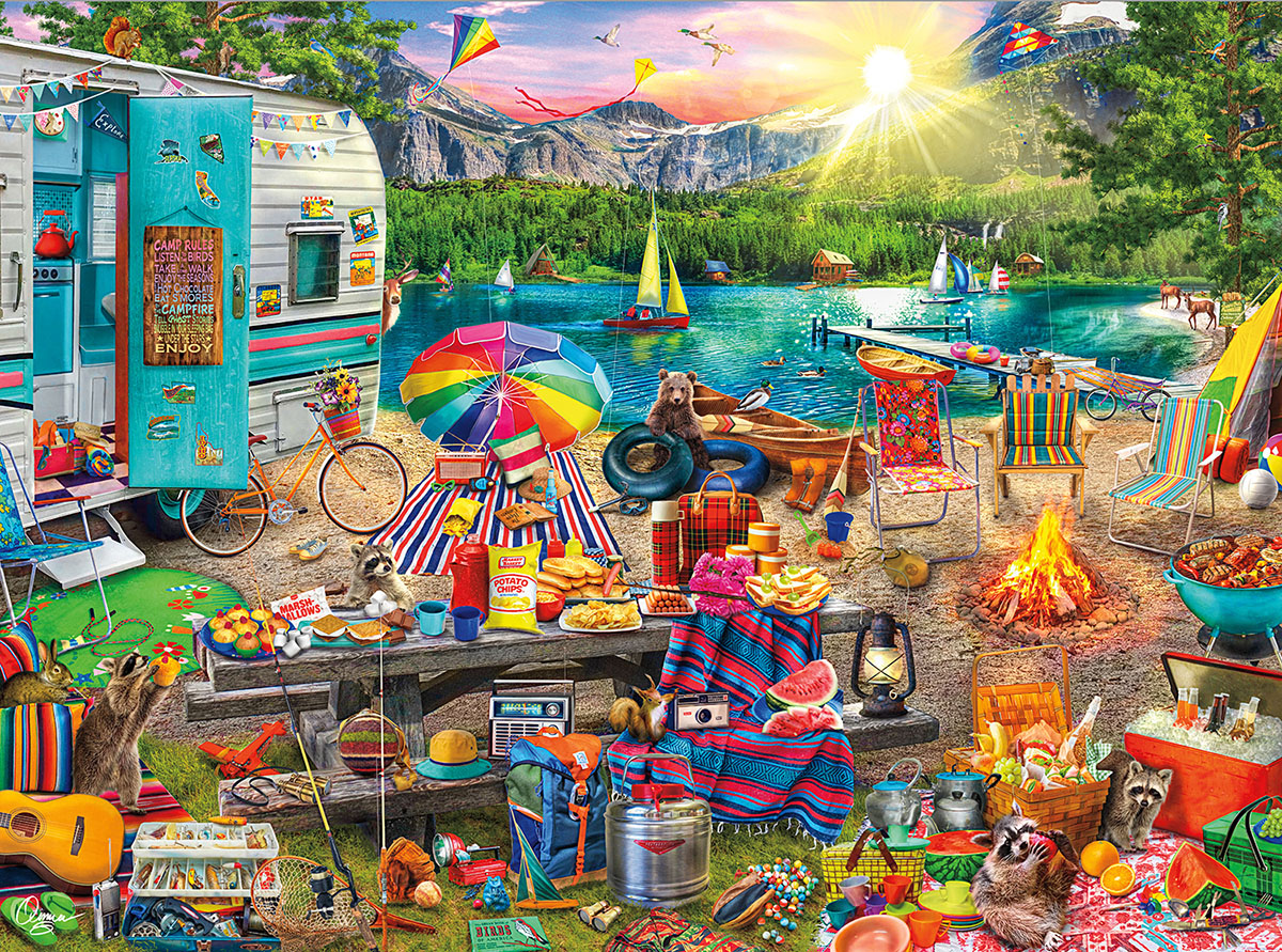 The Family Campsite - Scratch and Dent Summer Jigsaw Puzzle
