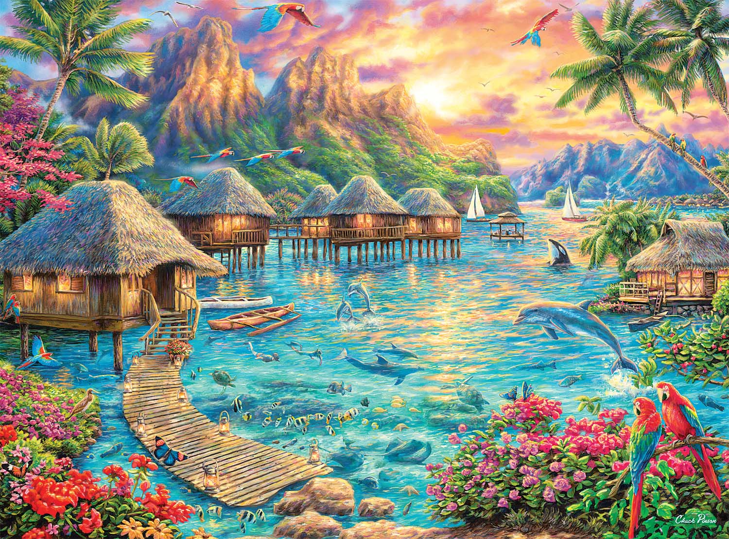 Tropical Oasis Travel Jigsaw Puzzle