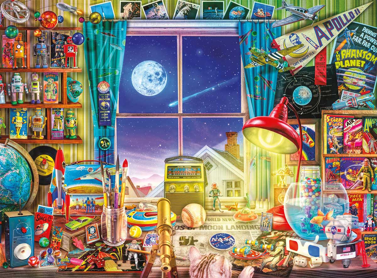 To The Moon Space Jigsaw Puzzle