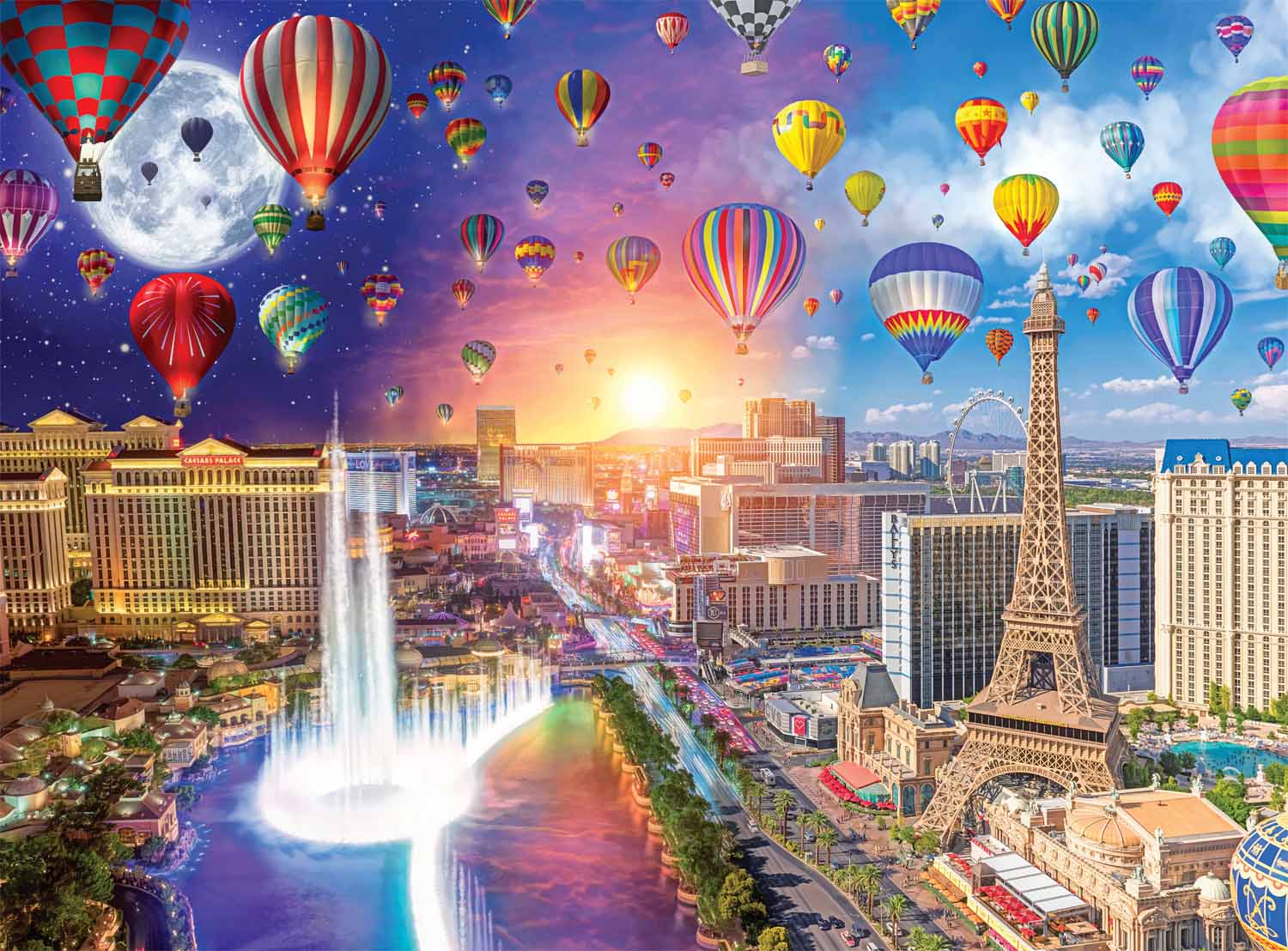 Vegas Balloon Show Hot Air Balloon Jigsaw Puzzle