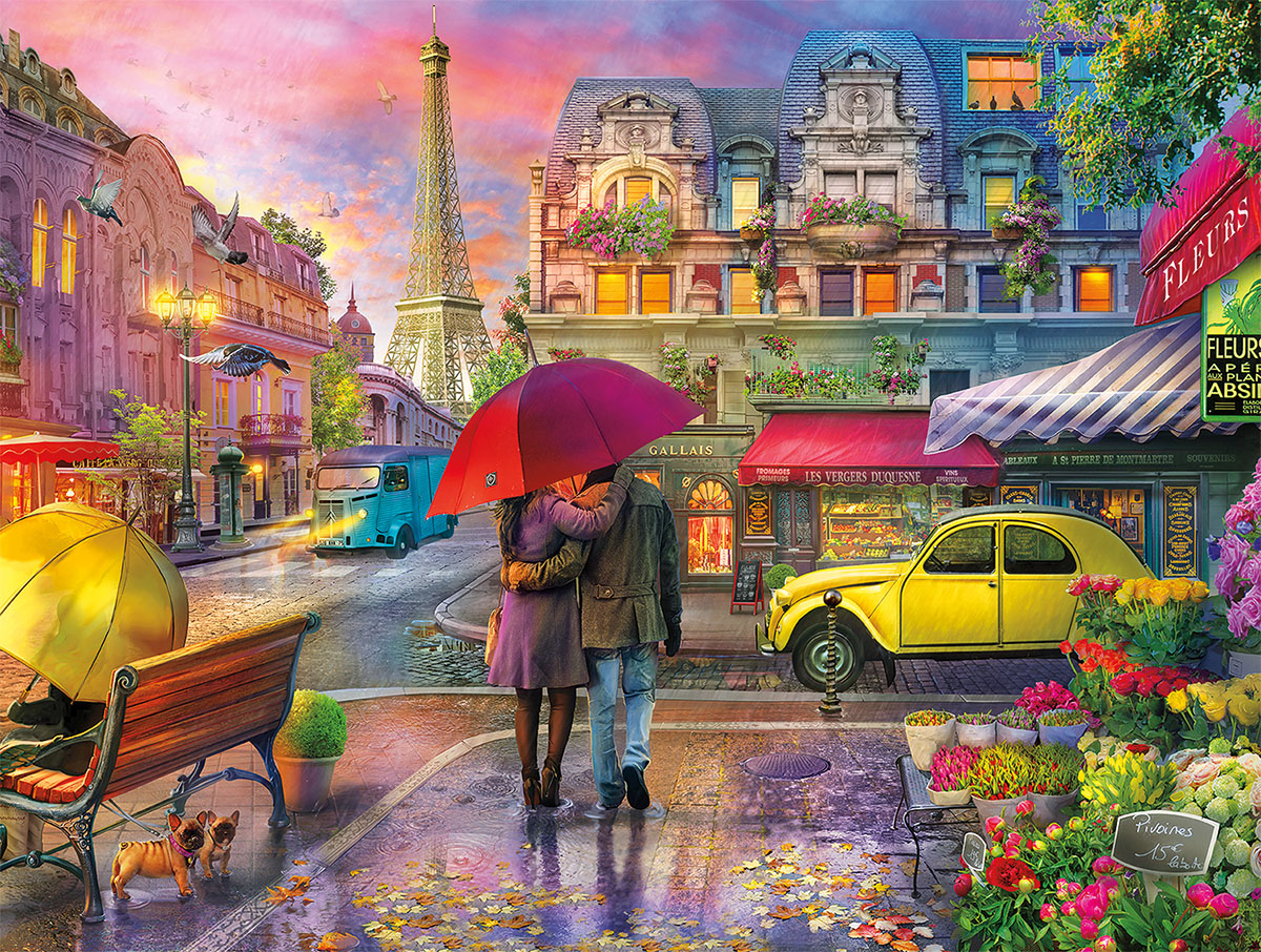 Raining in Paris Summer Jigsaw Puzzle