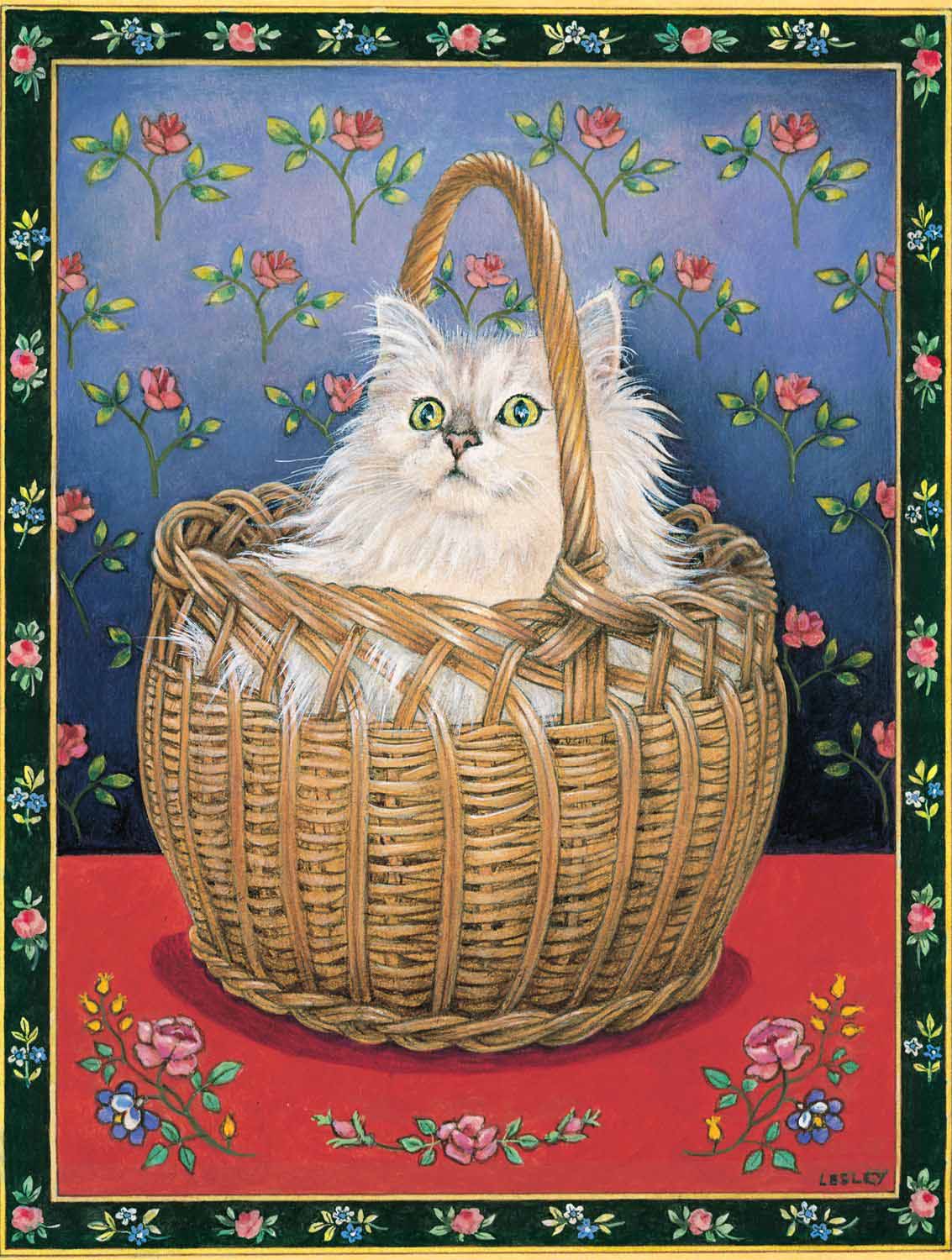 Bengy in a Basket - Scratch and Dent Cats Jigsaw Puzzle