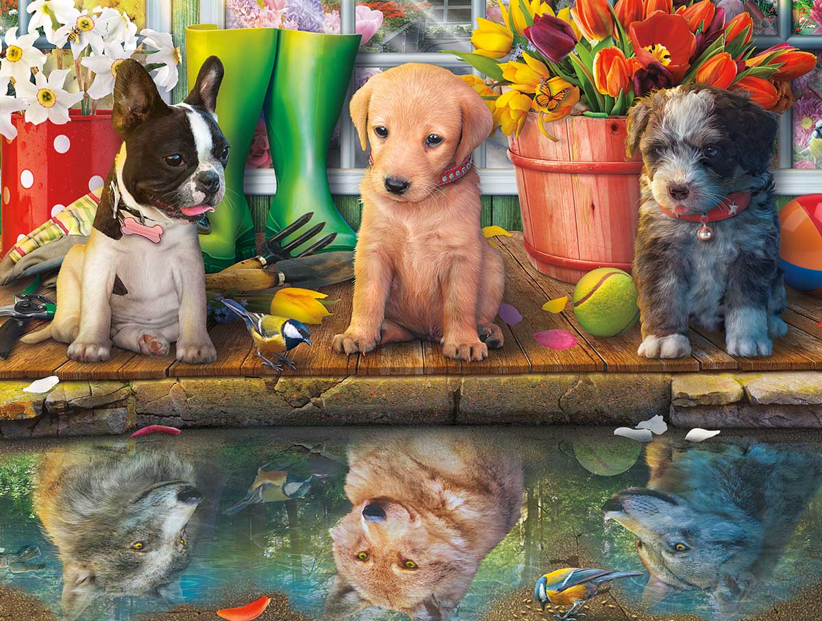Puppy Dreams Dogs Jigsaw Puzzle