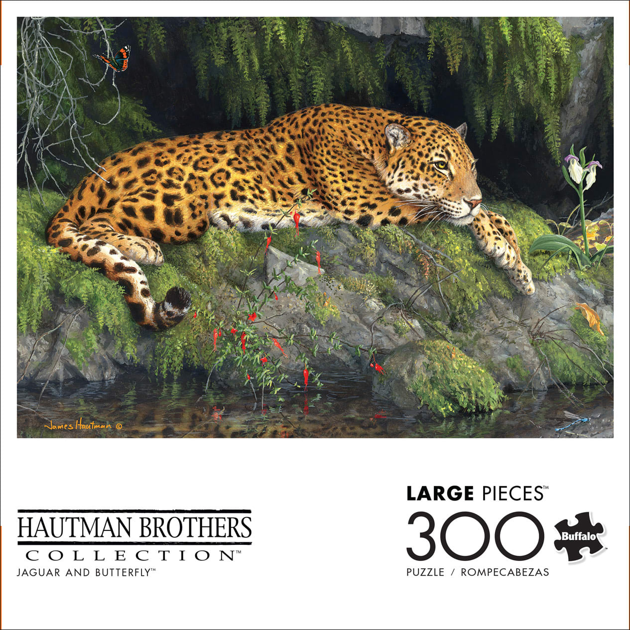 Jaguar and Butterfly - 300 Piece Jigsaw Puzzle by Buffalo