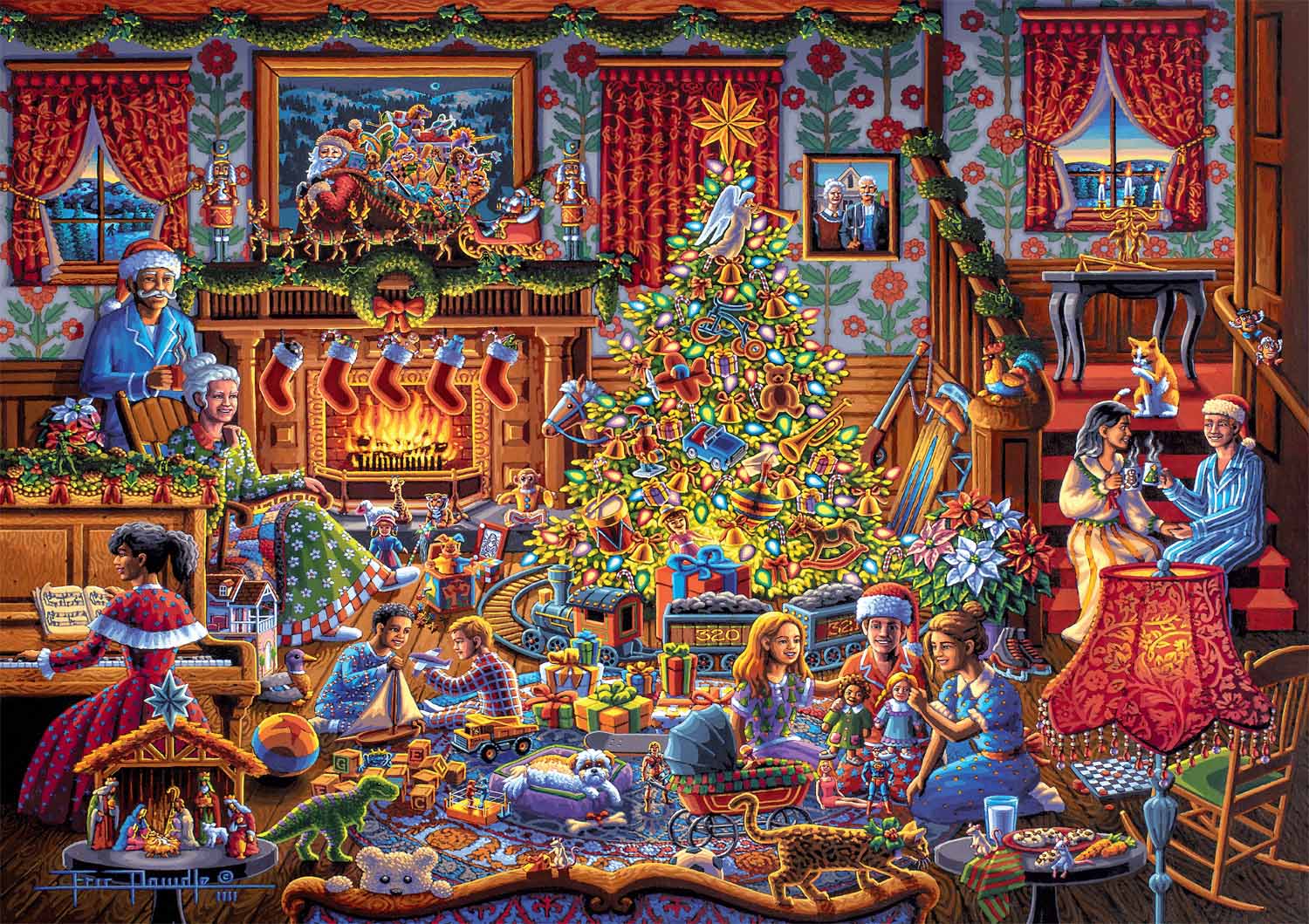 Christmas Morning Christmas Jigsaw Puzzle