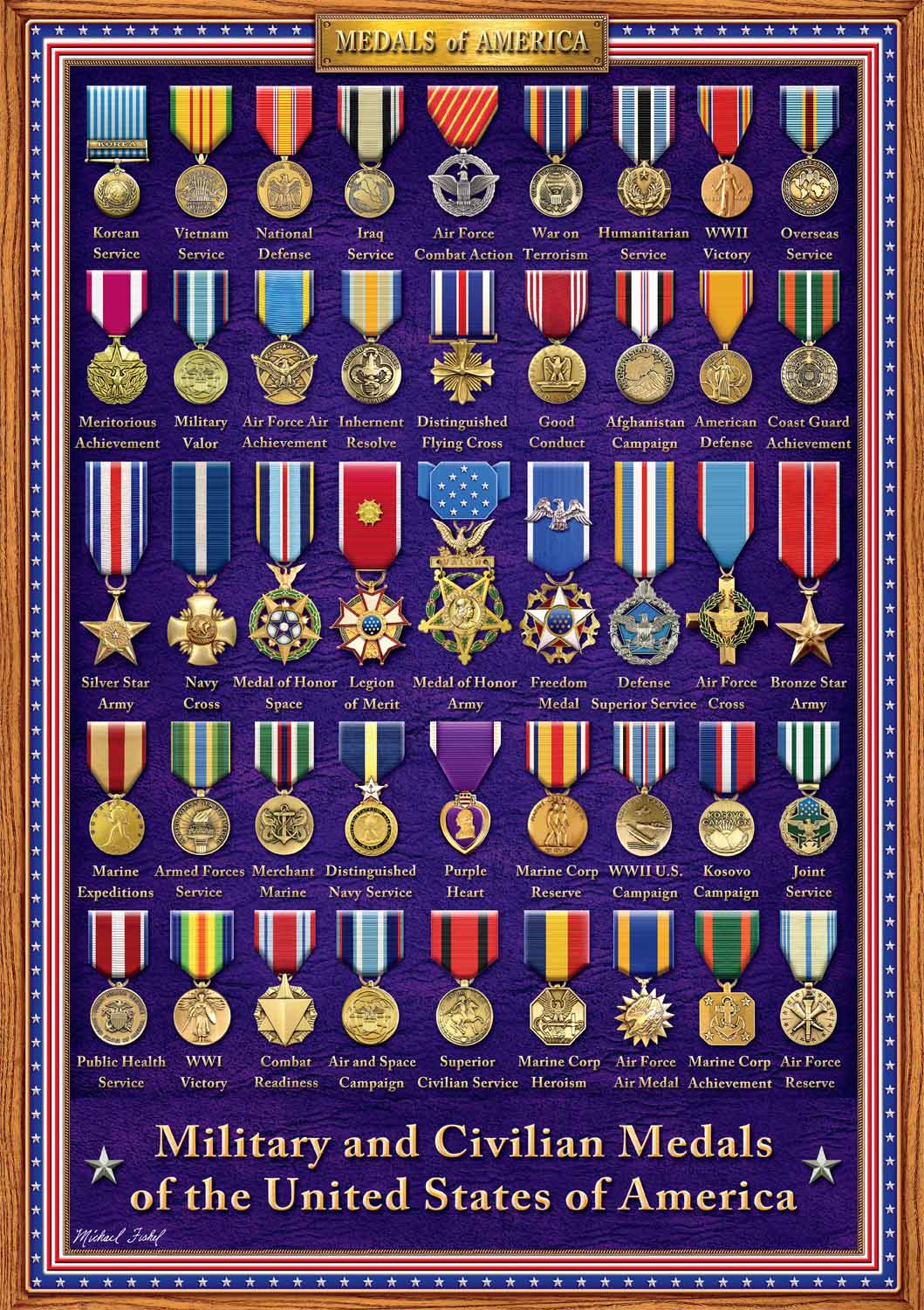 Medals of America Patriotic Jigsaw Puzzle